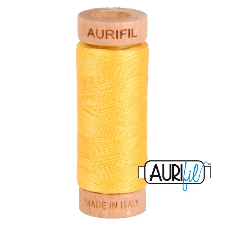 Aurifil Thread 80wt Col. 1135 Yellow