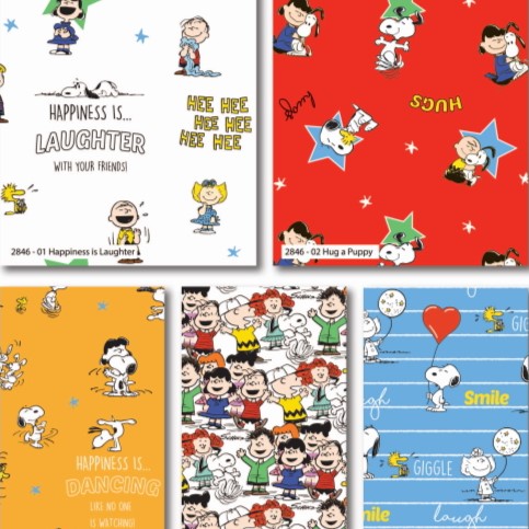 Quilting Fabric - Fat Quarter Bundle - Peanuts Happiness Is by the Craft Cotton Company 2846-00