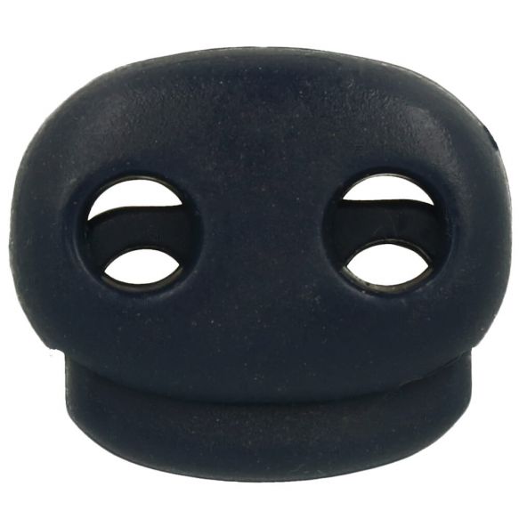 Large Double Cord Stopper in Black