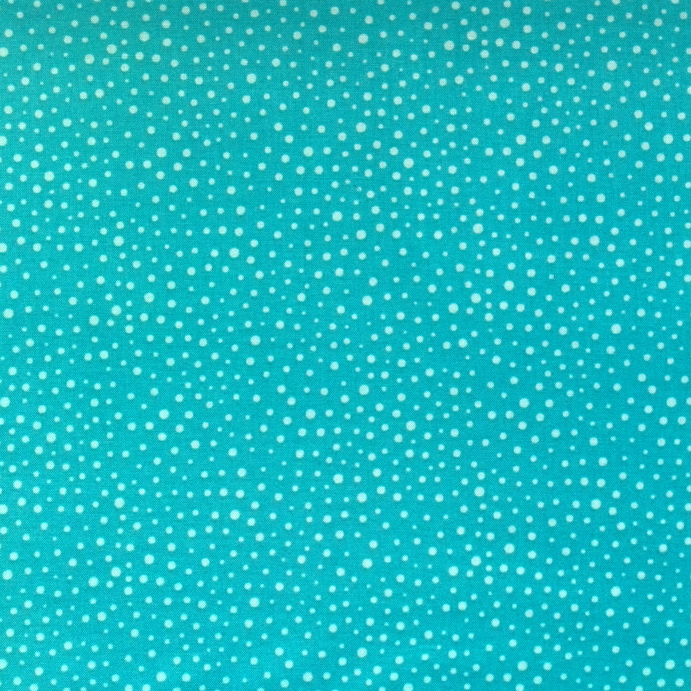 REMNANT - 0.30m - Quilting Fabric - Dots on Topaz from Mixology for Camelot 21410039