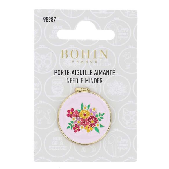 Bohin Magnetic Needle Minder with Flower Design