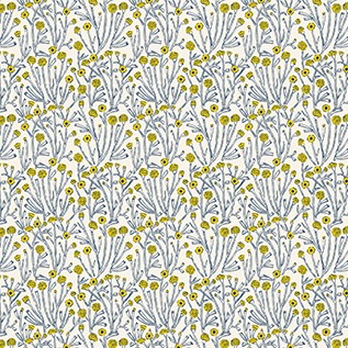 Quilting Fabric - Blue Branches from Prickly Pear by Figo Fabrics 90277 49