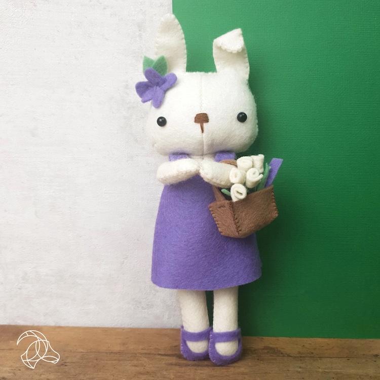 Sophie Bunny Wool Felt Sewing Kit by Hardicraft