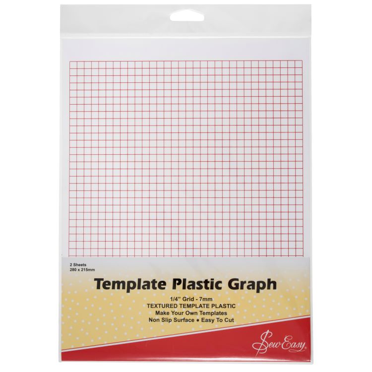 1/4 Inch Graph Template Plastic by Sew Easy