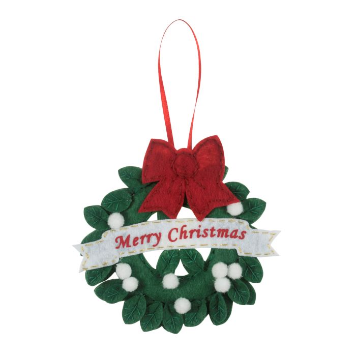 Make Your Own Christmas Wreath Felt Decoration Kit by Trimits