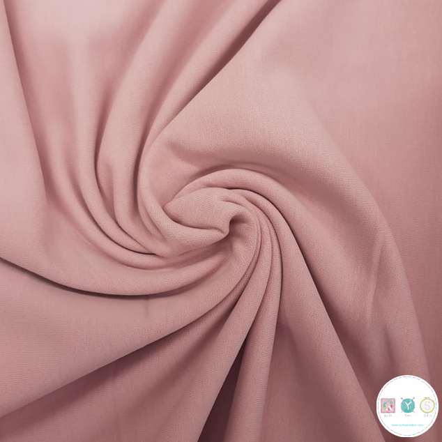 REMNANT - 0.25m - Organic Soft Sweat Jersey Fabric in Dusky Pink