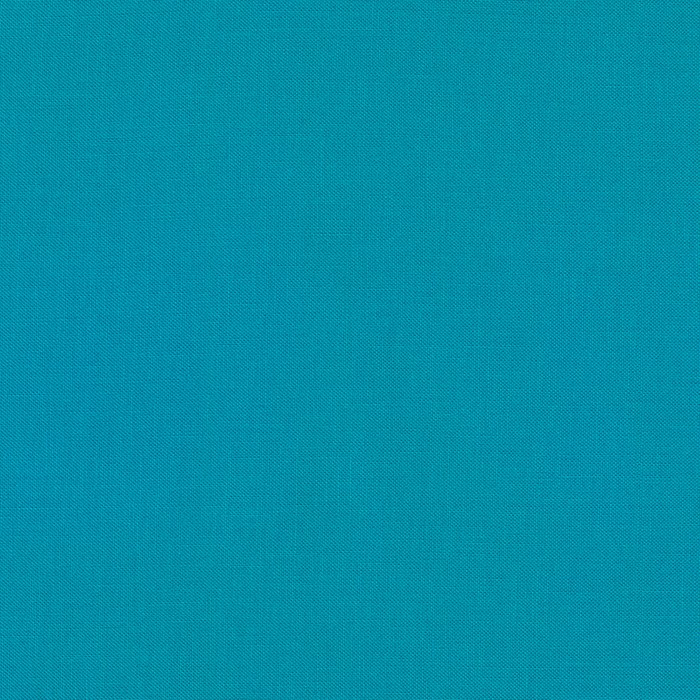 Quilting Fabric - Kona Cotton Solid Cyan Blue Colour 151 by Robert Kaufman