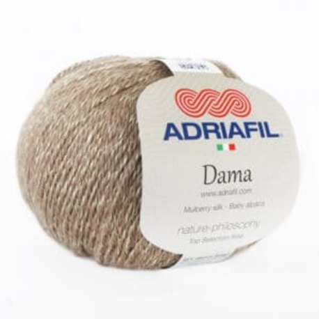 Yarn - Adriafil Dama Mulberry Silk / Alpaca / Merino DK Blend in Khaki 52