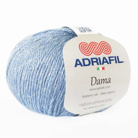 Yarn - Adriafil Dama Mulberry Silk / Alpaca / Merino DK Blend in Light Blue 56
