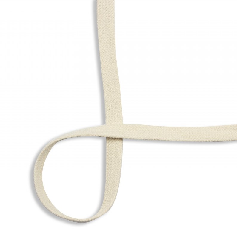 15mm Flat Cotton Cord in Off White