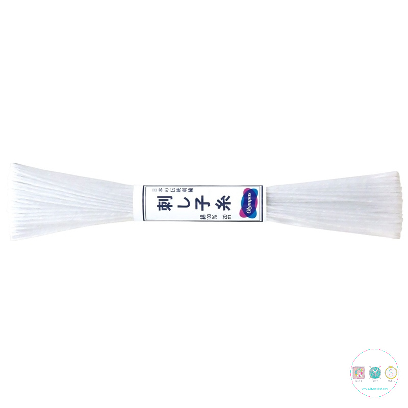Olympus Sashiko Thread - White ST-01 - White Embroidery Thread