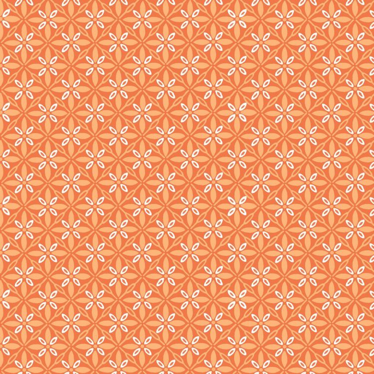 Quilting Fabric - Orange Floral from KimberBell Basics for Maywood Studio MAS9396 O