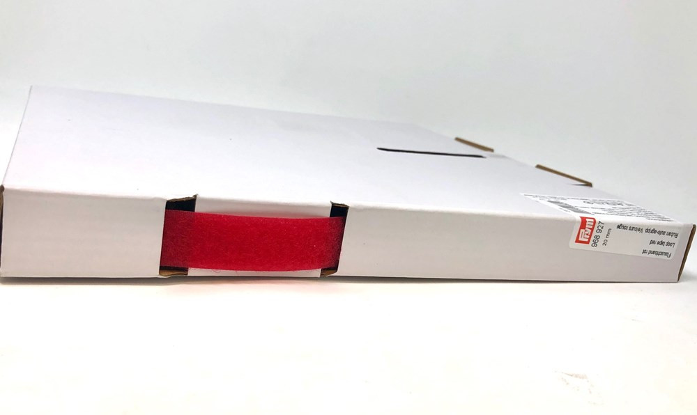 20mm Red Sew In Velcro Loop Tape by Prym