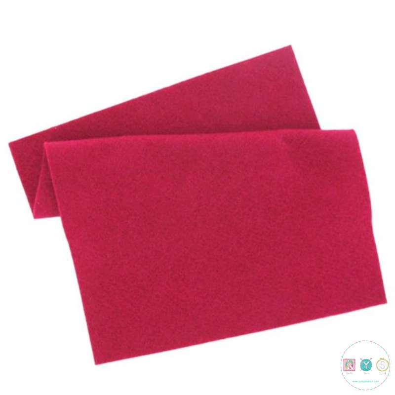 Rose Pink Felt Sheet  - 12" Square - 30cm Square - Crafting Felt