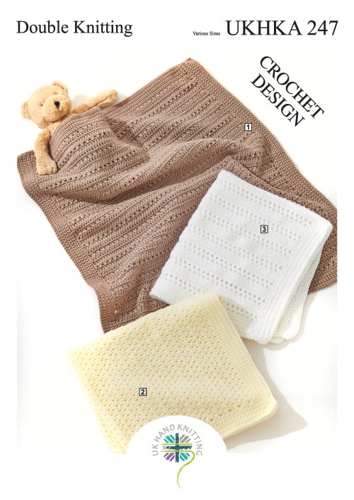 Crochet Pattern - Dk Baby Blankets UKHKA 247