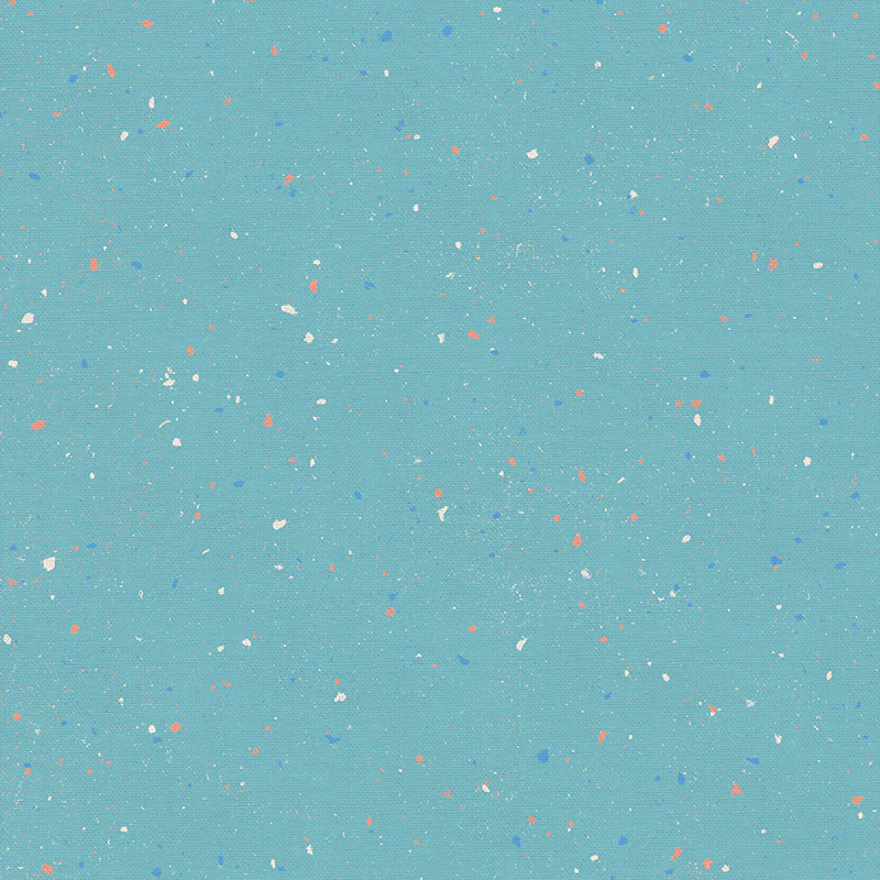 Quilting Fabric - Terrazzo Print in Teal Blue from Rainbow Dust Terrazzo by Kate x Kasey for Paintbrush Studio 12021948