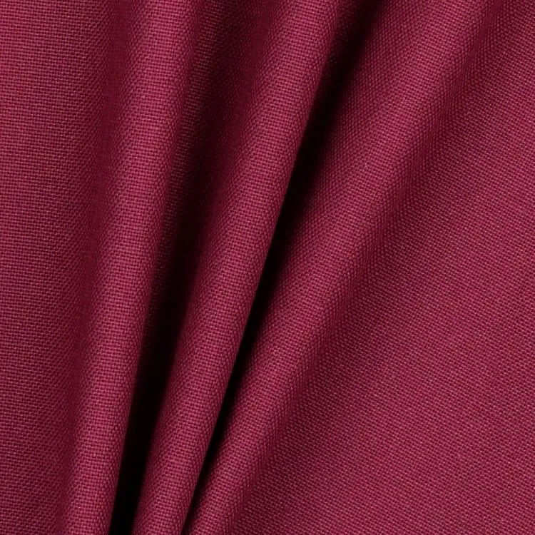 Cotton Canvas Fabric in Beet Red