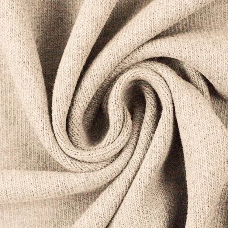 Knit Sweater Fabric in Cream