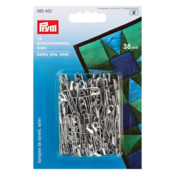 Prym - 38mm 75 Safety Pins in Silver