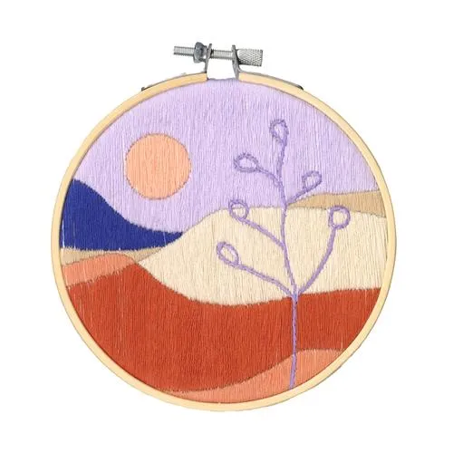 Desert Tree Embroidery Kit by Restyle - 12.7cm