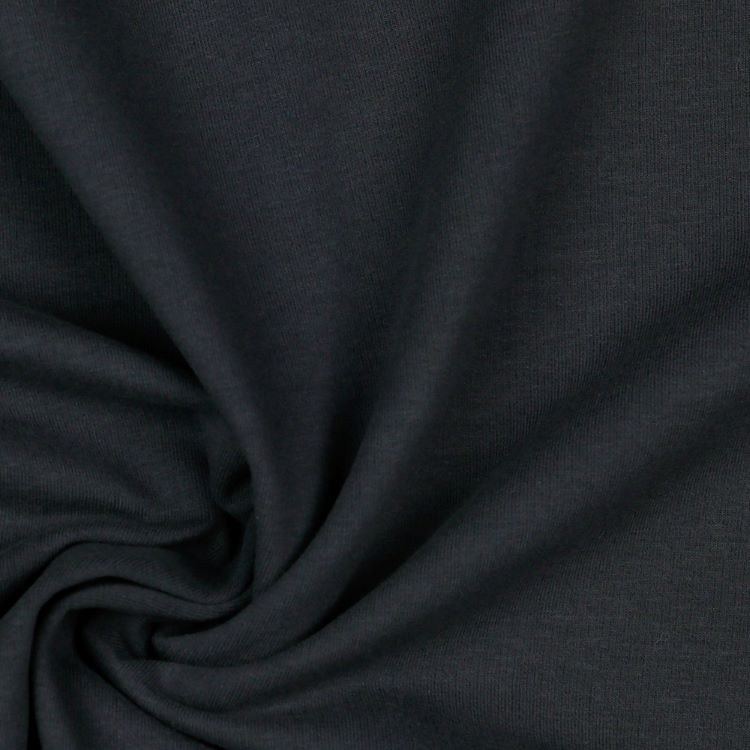 Organic Soft Sweat Jersey Fabric in Anthracite Grey - Quilt Yarn Stitch