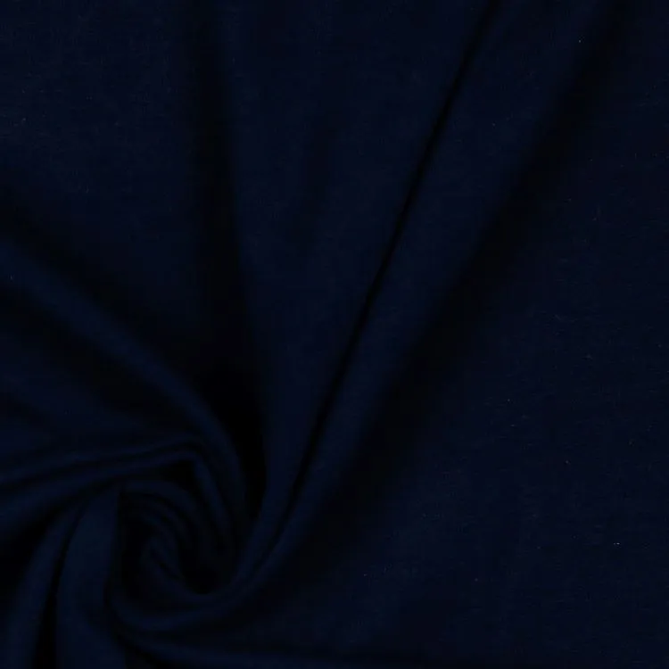 Organic Soft Sweat Jersey Fabric in  Navy Blue