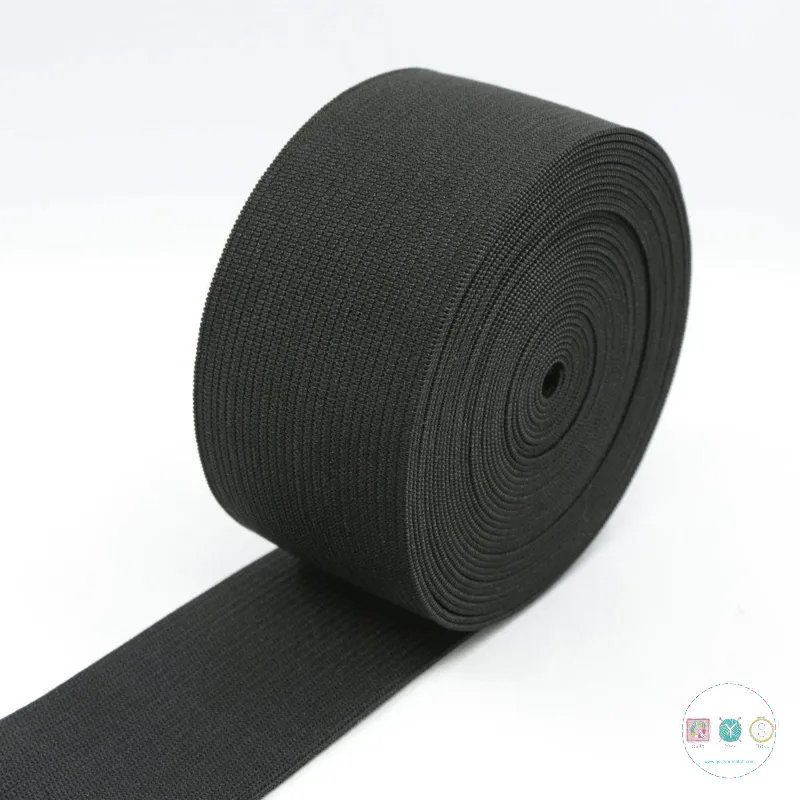 1.5 inch - 38mm - Black Elastic - Crafts - Dressmaking - Haberdashery