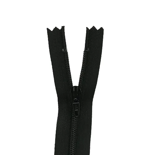 YKK Zip - 10cm Closed End Nylon - Black 580