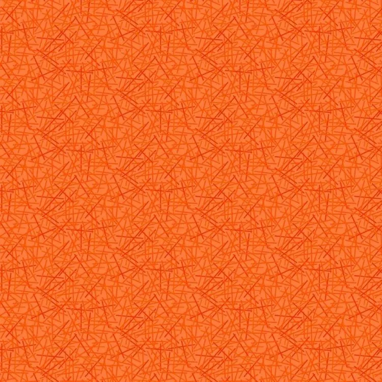 Quilting Fabric - Sticks in Carrot from Mixmasters Mashup by Patrick Lose for Northcott 10007-59