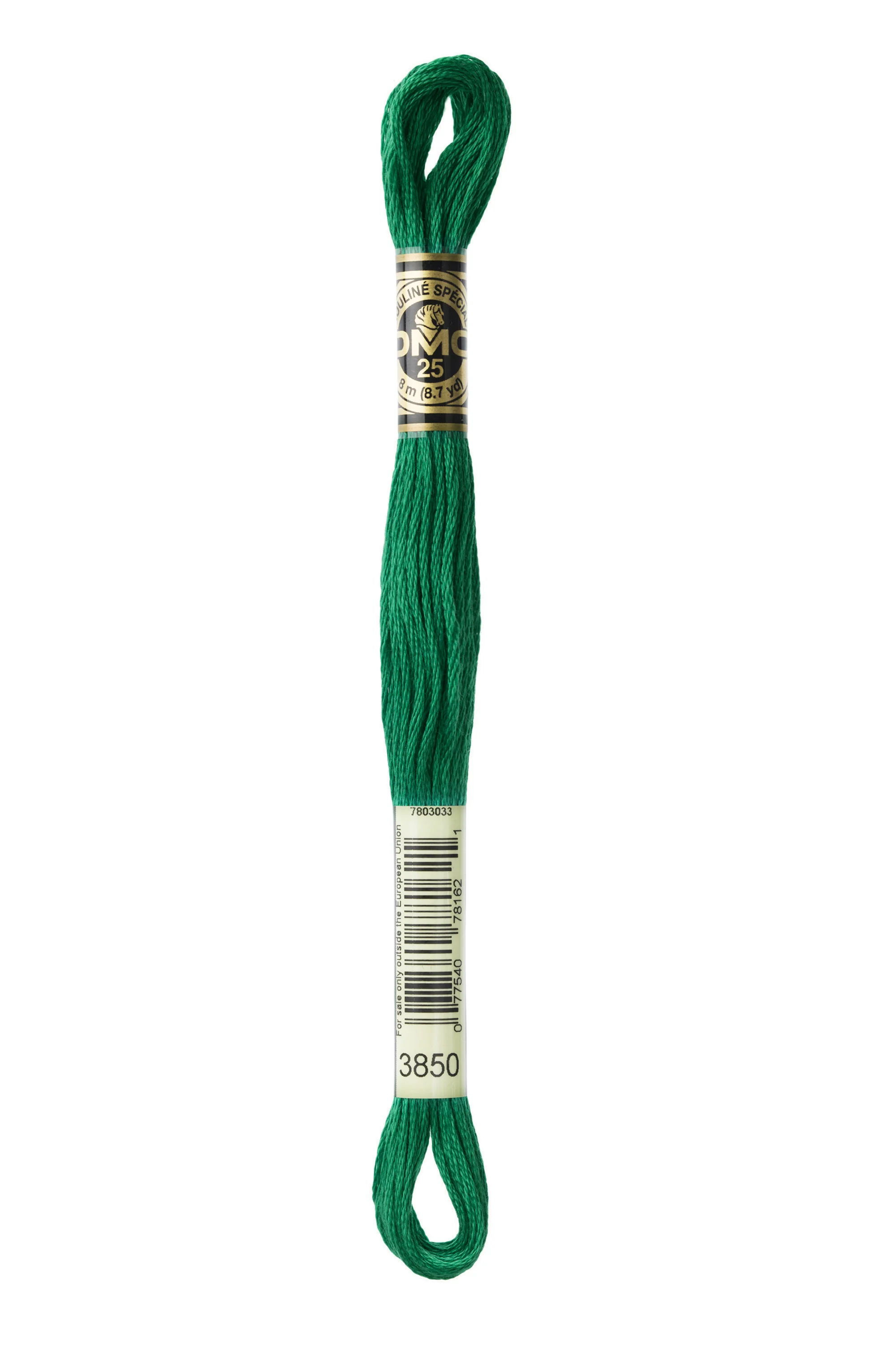 DMC Embroidery Thread - Green Colour 3850 