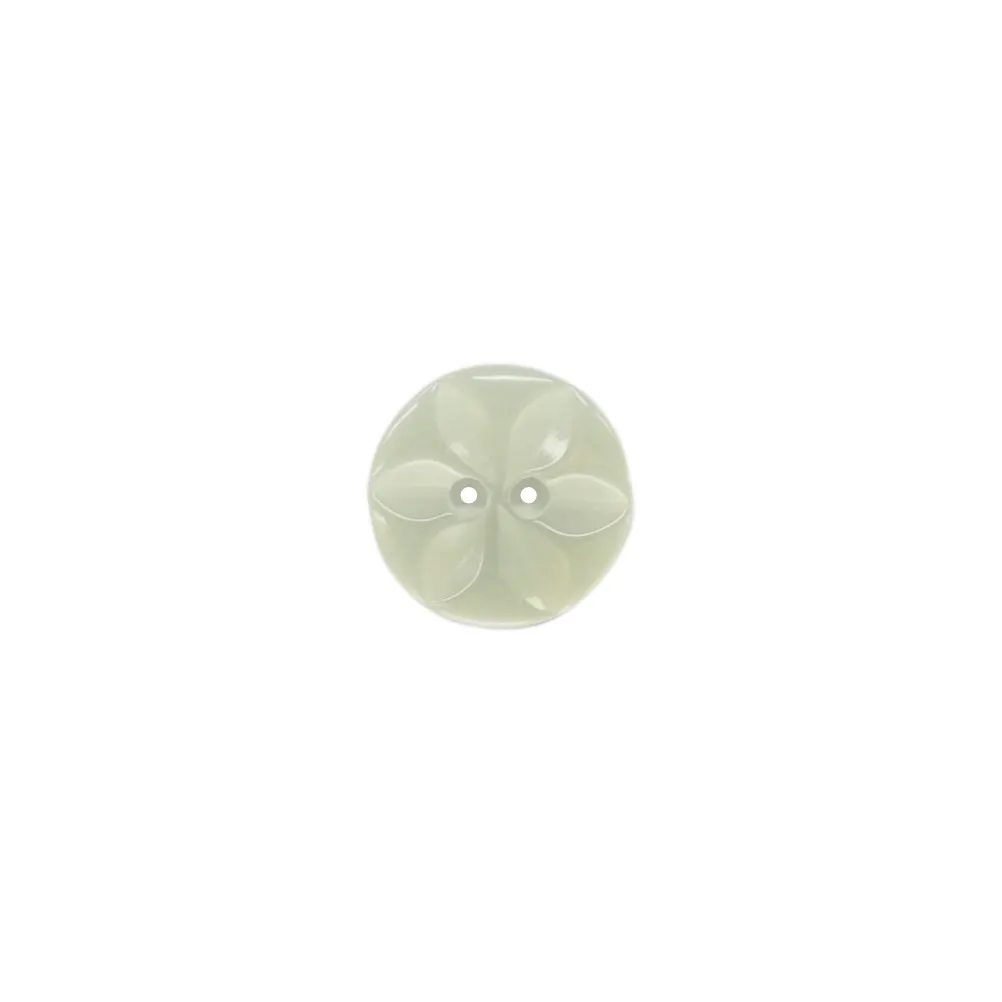 Buttons - 13mm Plastic Cut Star in White