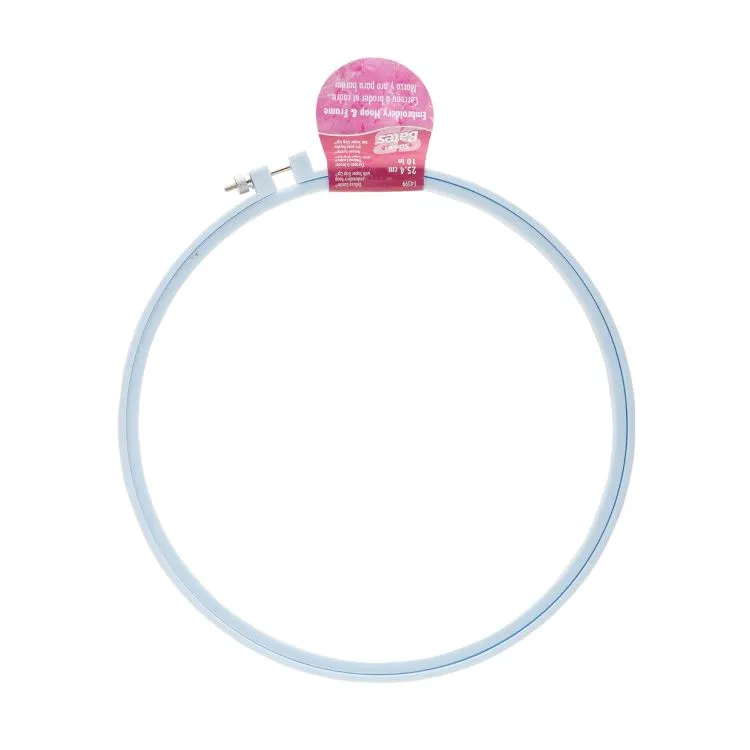 Embroidery Hoop - 8 inch / 20 cm Plastic in Pastel Blue