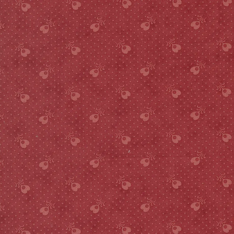 Quilting Fabric - Heart Flower with Dots in Red from Ridgewood by Minick & Simpson for Moda 14976 17