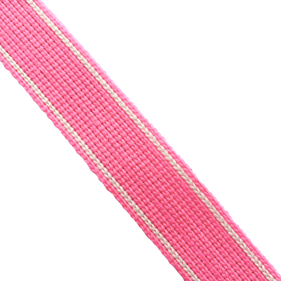 Bag Webbing - 30mm Cotton Blend with Ecru Stripe in Pink - Quilt Yarn ...