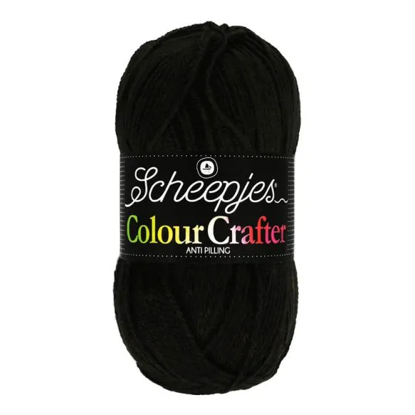 Yarn - Scheepjes Colour Crafter DK in Black 1002 - Ede