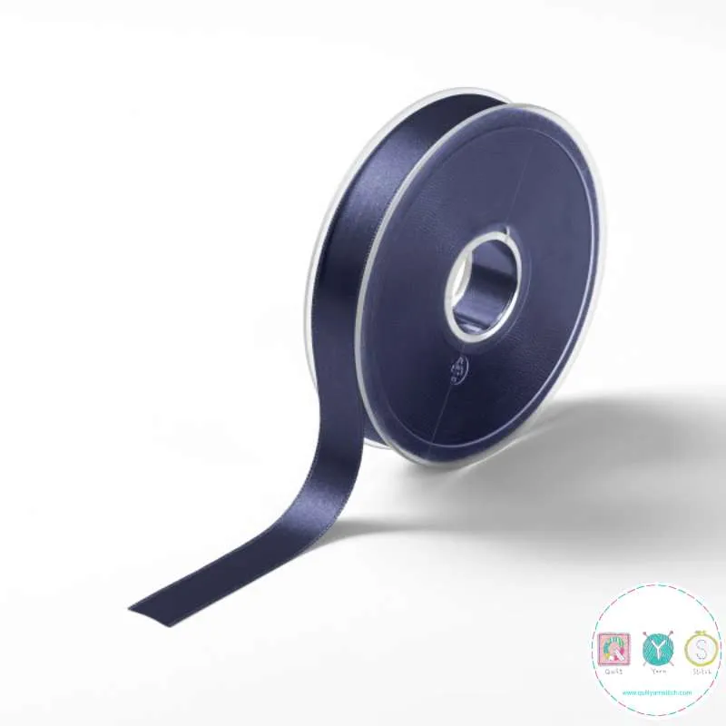 16mm Satin Ribbon in Navy Blue