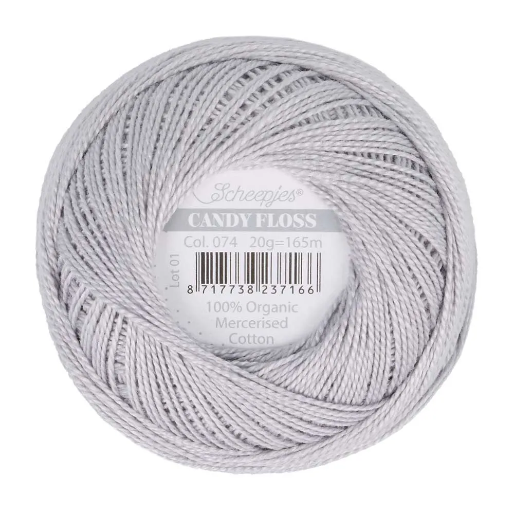 Perle 10 Embroidery Thread - Colour 74 Mercury Grey by Scheepjes