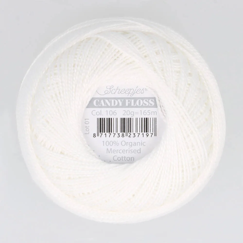 Perle 10 Embroidery Thread - Colour 106 Snow White by Scheepjes