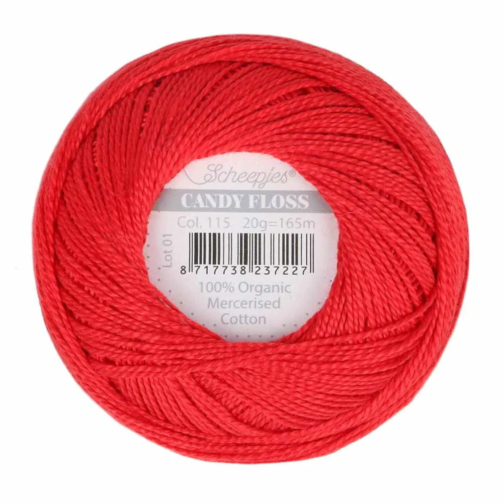 Perle 10 Embroidery Thread - Colour 115 Hot Red by Scheepjes