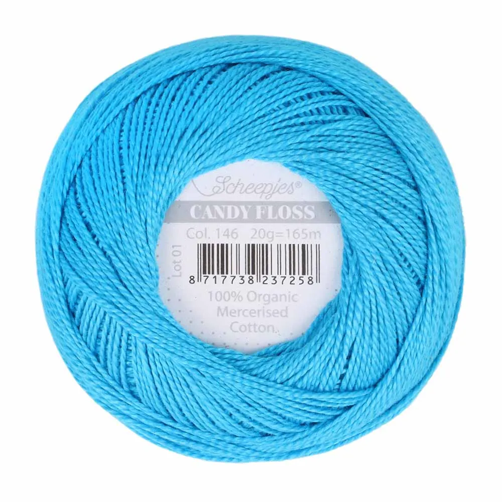 Perle 10 Embroidery Thread - Colour 146 Vivid Blue by Scheepjes