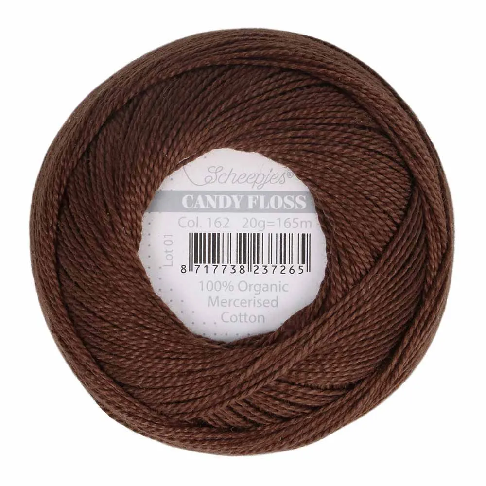 Perle 10 Embroidery Thread - Colour 162 Black Coffee Brown by Scheepjes