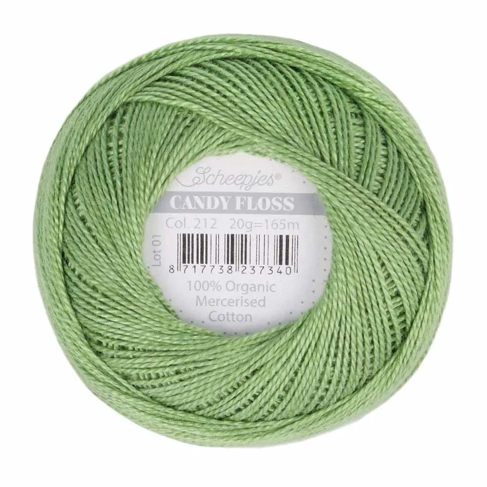 Perle 10 Embroidery Thread - Colour 212 Sage Green by Scheepjes