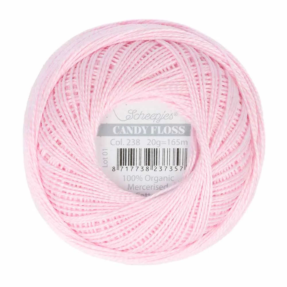 Perle 10 Embroidery Thread - Colour 238 Powder Pink by Scheepjes