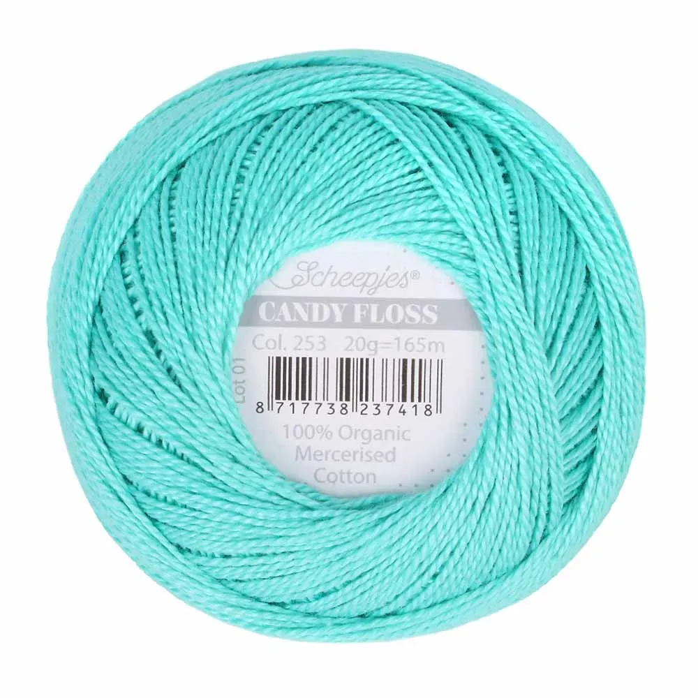 Perle 10 Embroidery Thread - Colour 253 Tropic Blue by Scheepjes