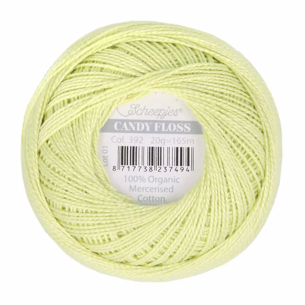 Perle 10 Embroidery Thread - Colour 392 Lime Juice Green by Scheepjes