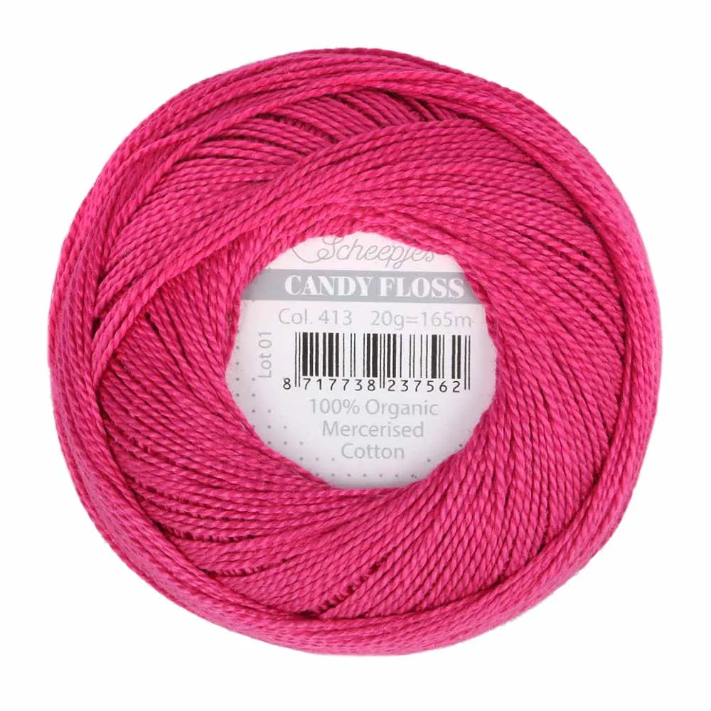 Perle 10 Embroidery Thread - Colour 413 Cherry Pink by Scheepjes