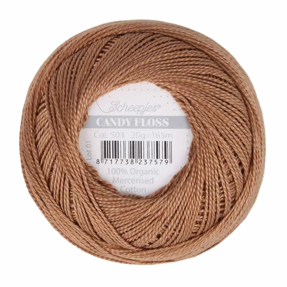 Perle 10 Embroidery Thread - Colour 503 Hazelnut Brown by Scheepjes