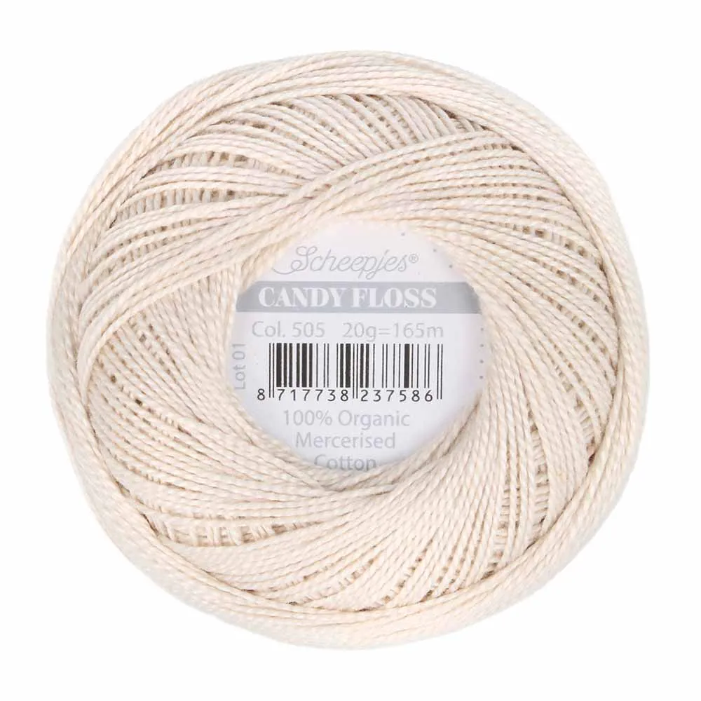 Perle 10 Embroidery Thread - Colour 505 Linen Cream by Scheepjes