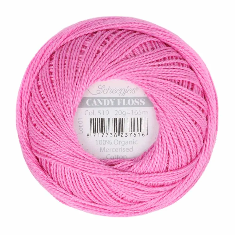 Perle 10 Embroidery Thread - Colour 519 Freesia Pink by Scheepjes