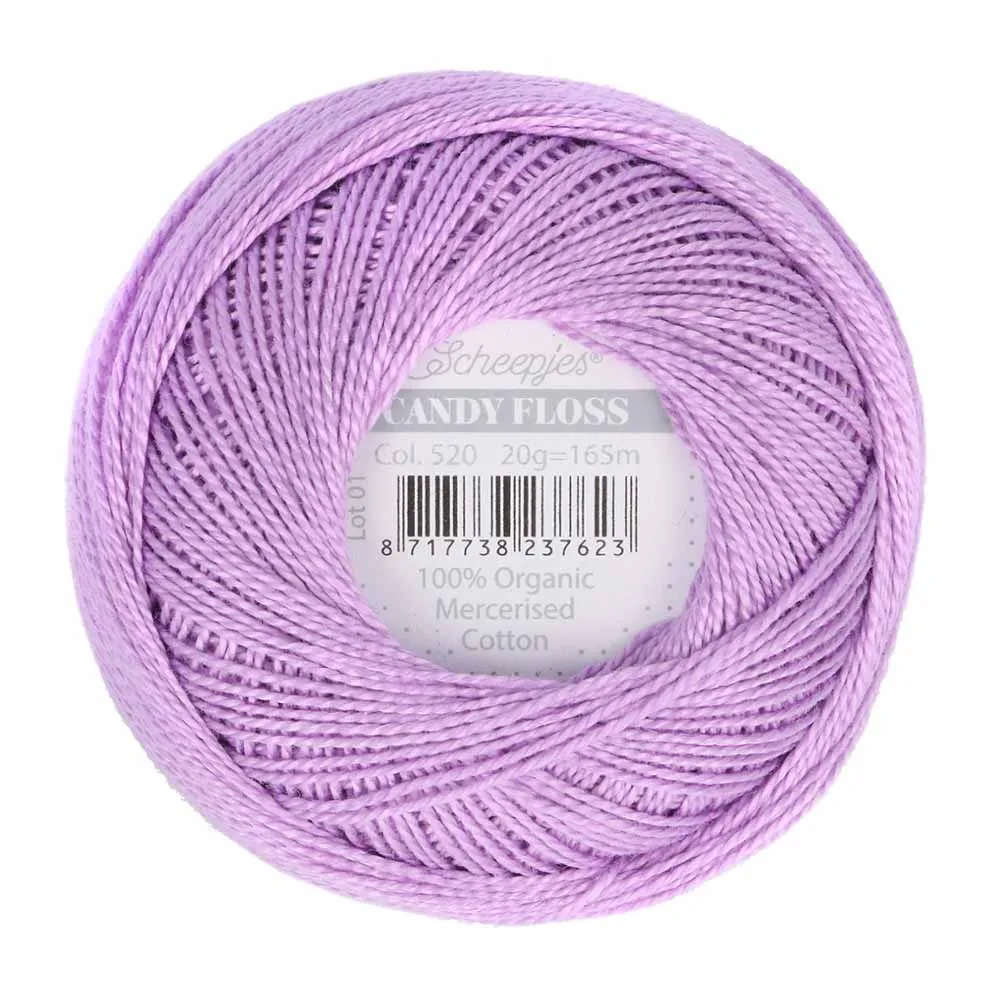 Perle 10 Embroidery Thread - Colour 520 Lavender Purple by Scheepjes